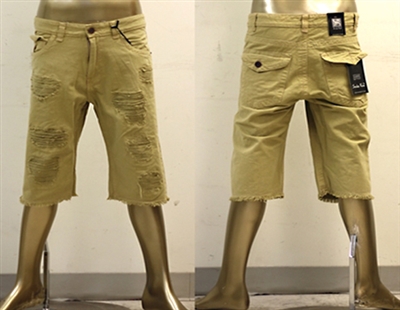 ripped khaki shorts