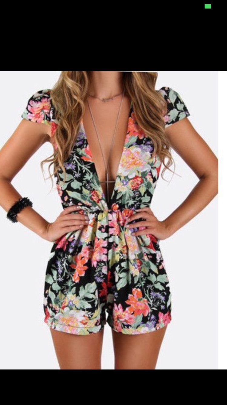 low cut romper dress