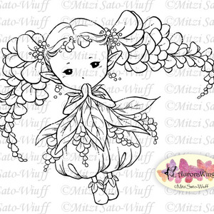 Wisteria Sprite Digital Stamp Aurorawings Online Store