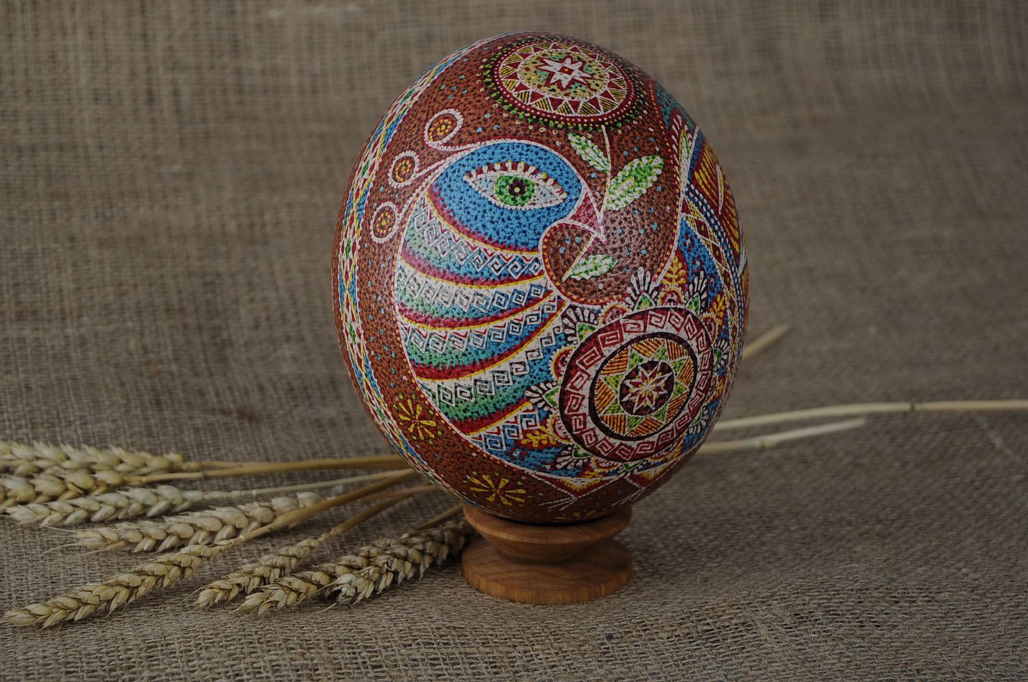 Painted Ostrich Egg Birds Of Happiness On Storenvy