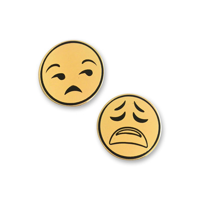 Dissatisfied emoji pin pack