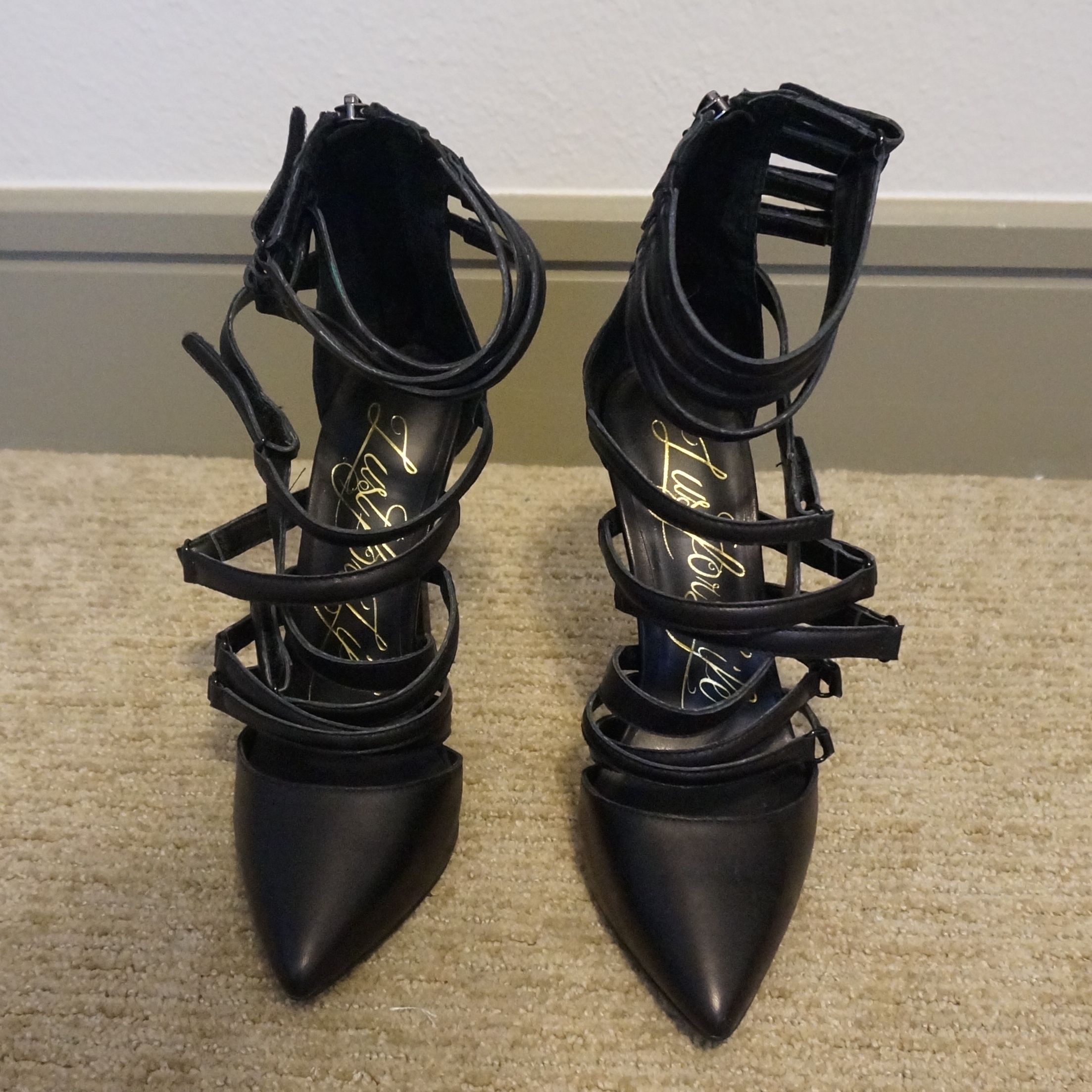 black chunky low heel boots