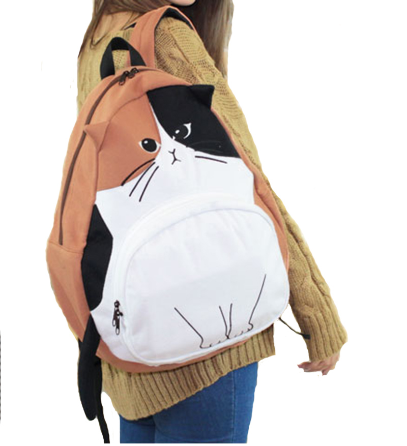 4 Colors Cute Kawaii Cat Canvas Backpack SP166888 · SpreePicky · Online