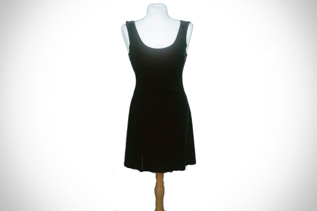 black velvet skater dress