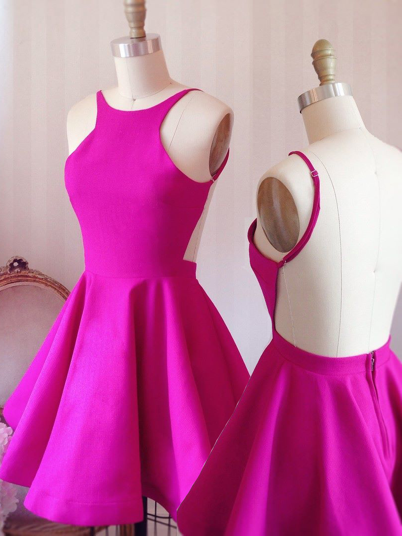 Hot Pink Short Formal Dress