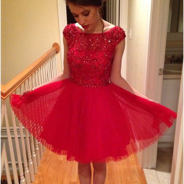 red mini homecoming dresses