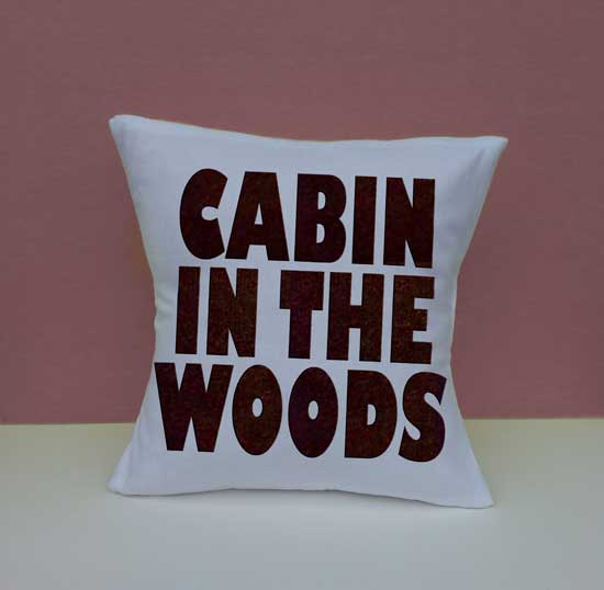 Cabin In The Woods Pillow 16x16 18x18 20x20 Square Pillow Cover