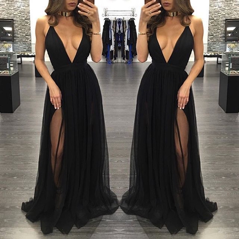 v neck formal dresses