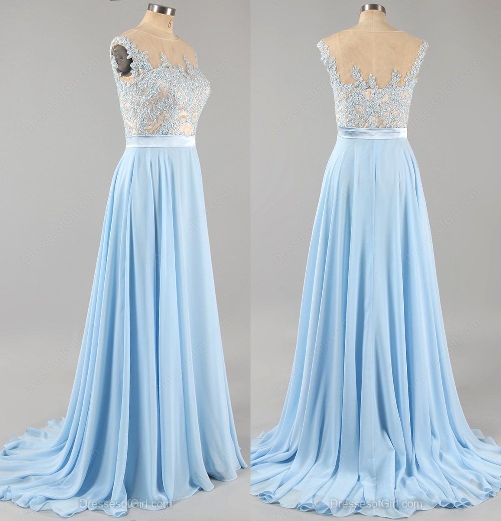 cheap baby blue prom dresses