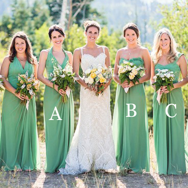 green summer bridesmaid dresses