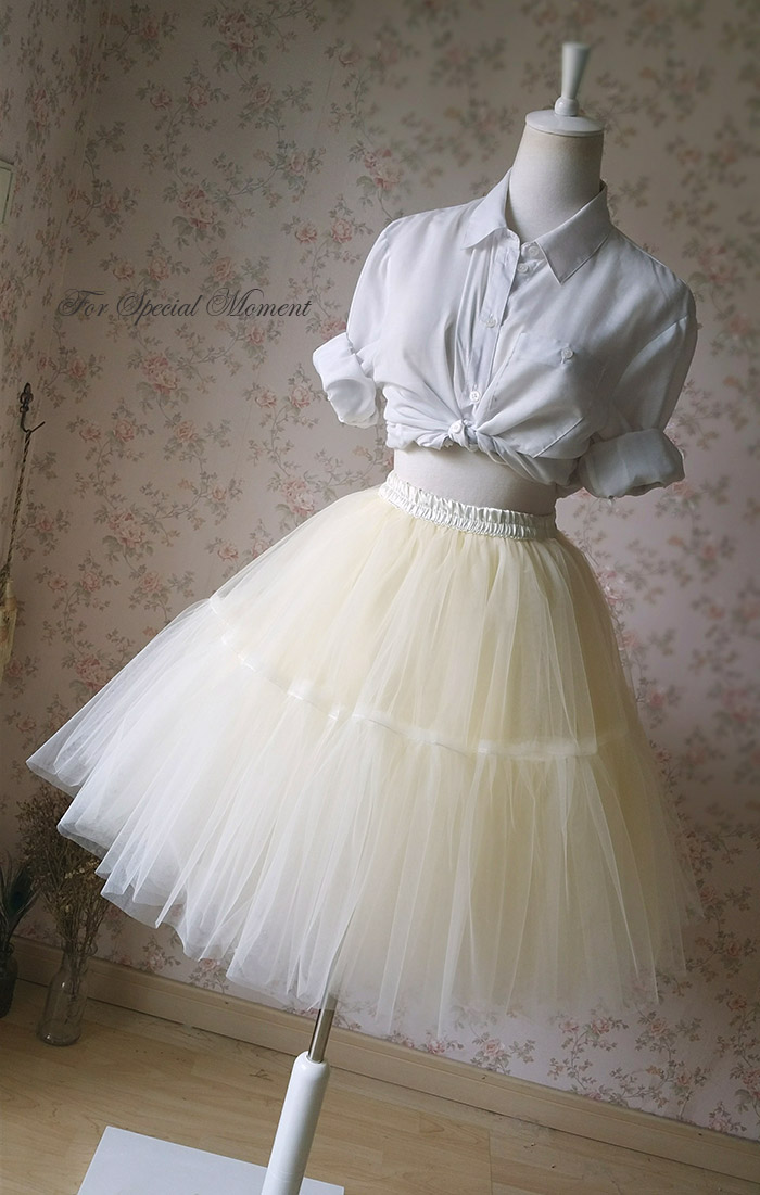 cream tutu skirt