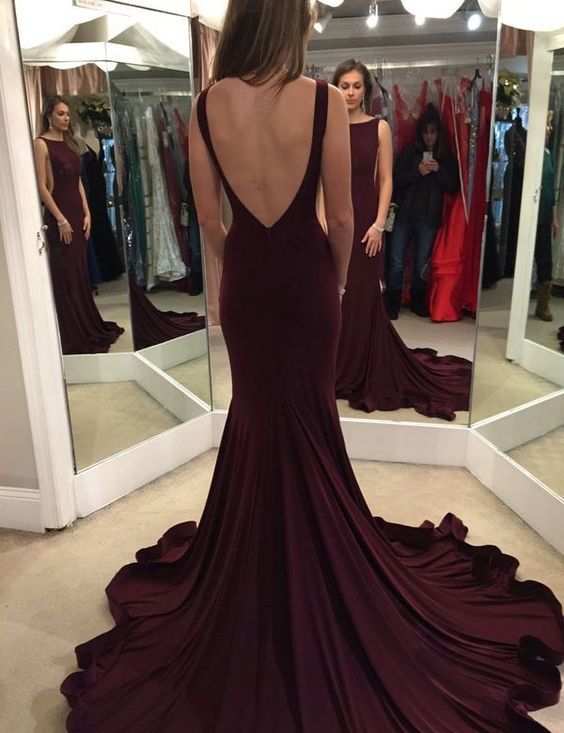 plum long formal dress