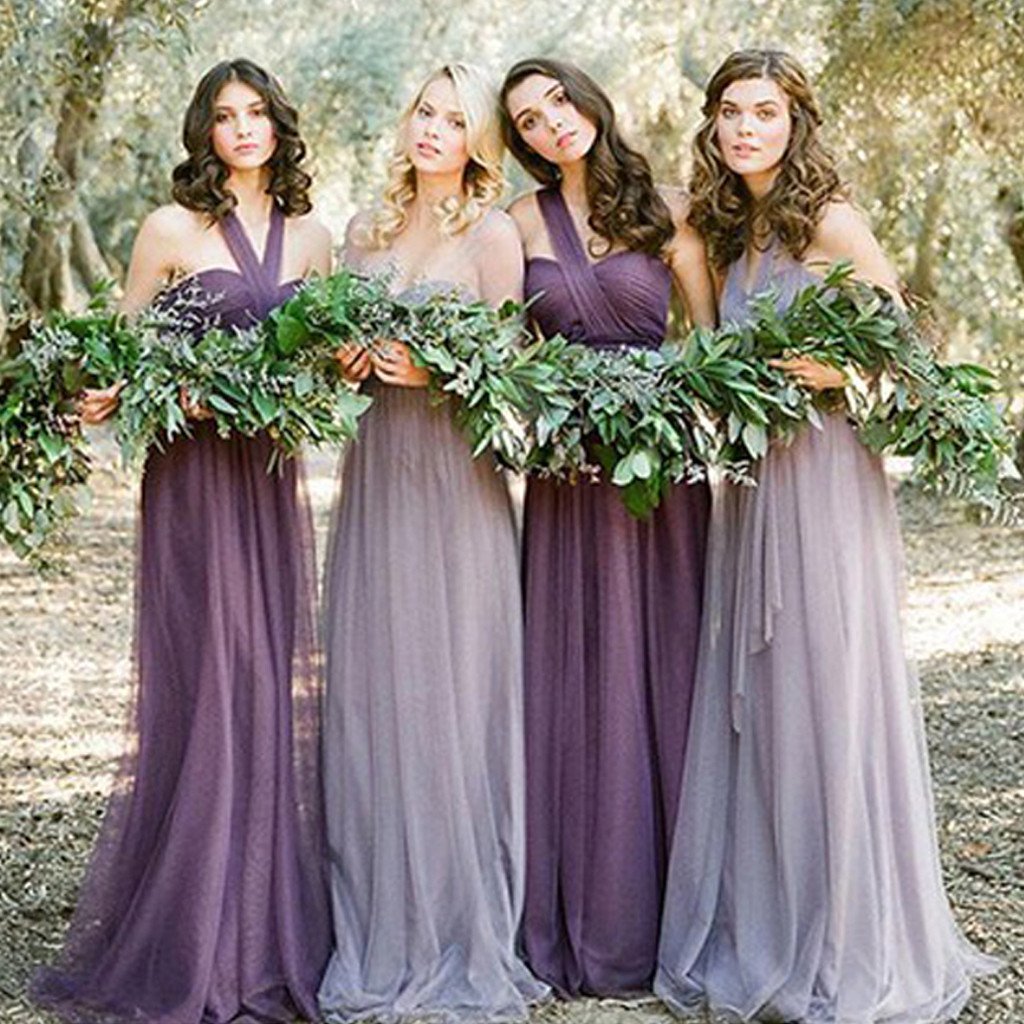 convertible bridesmaid dress long