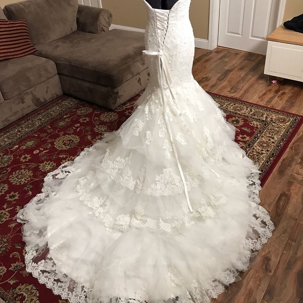Romantic Sweetheart Bodice Corset Lace Mermaid Wedding Dress With Ruffles Skirt Charming Dressy Online Store Powered By Storenvy Mermaid corset wedding dress 2020.