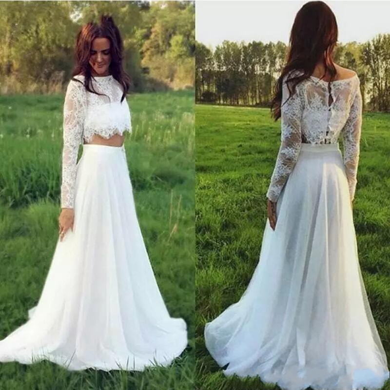 Wedding Dresses 2017 New Bohemian Lace Beach Wedding Dresses Scoop