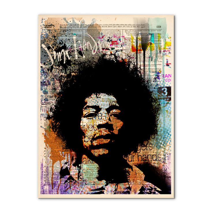 Jimi Hendrix Dictionary Art Print Poster Picture Book Rock Musician Collectible