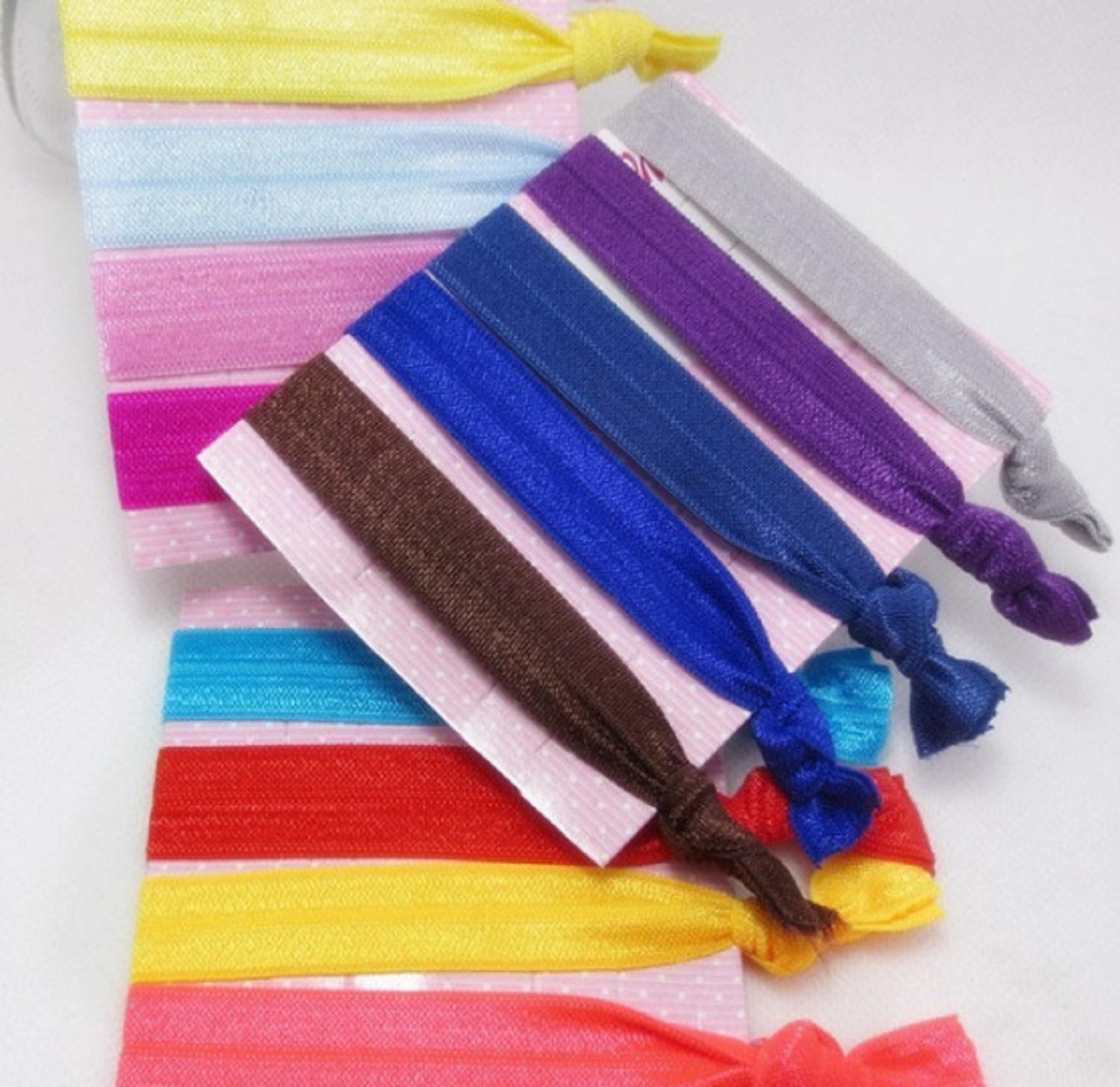 100 Elastic Hair Ties You Pick Your Colors No Crease Bands Hand