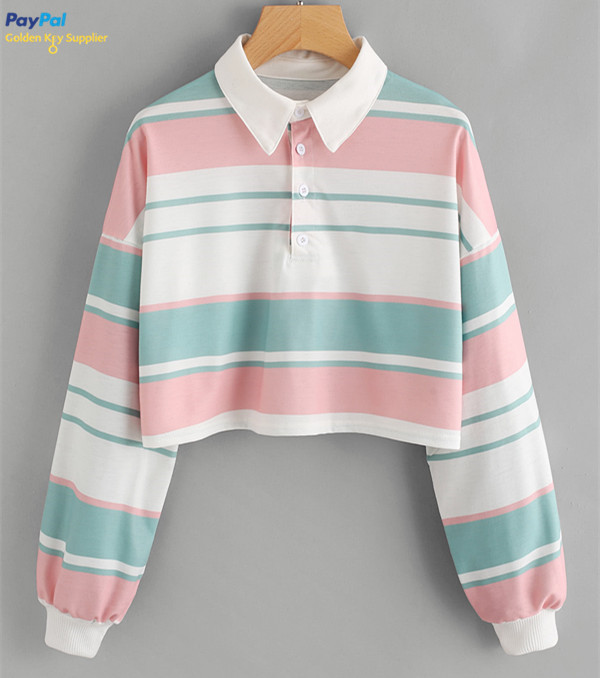 striped polo sweater