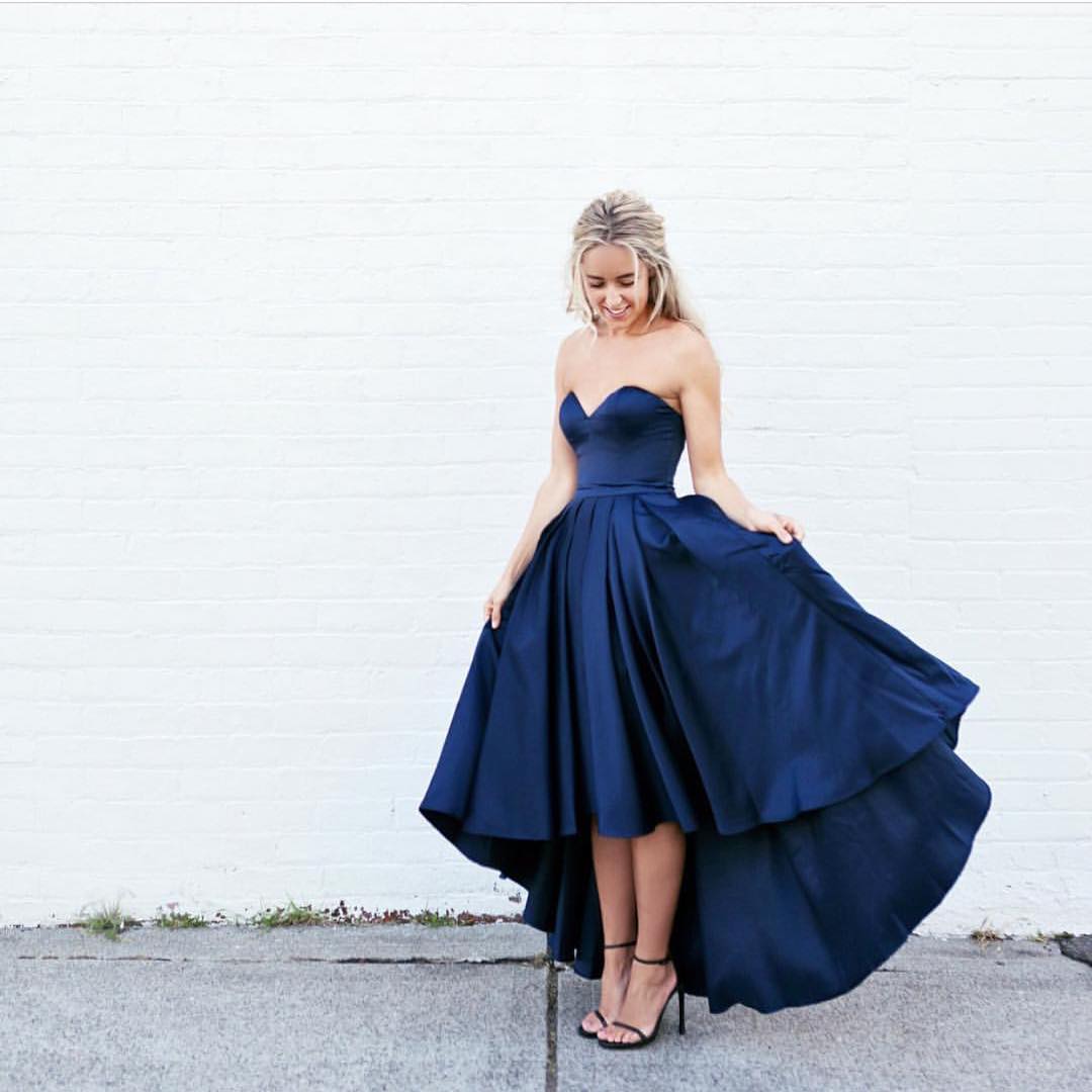 Blue High Low Prom Dresses