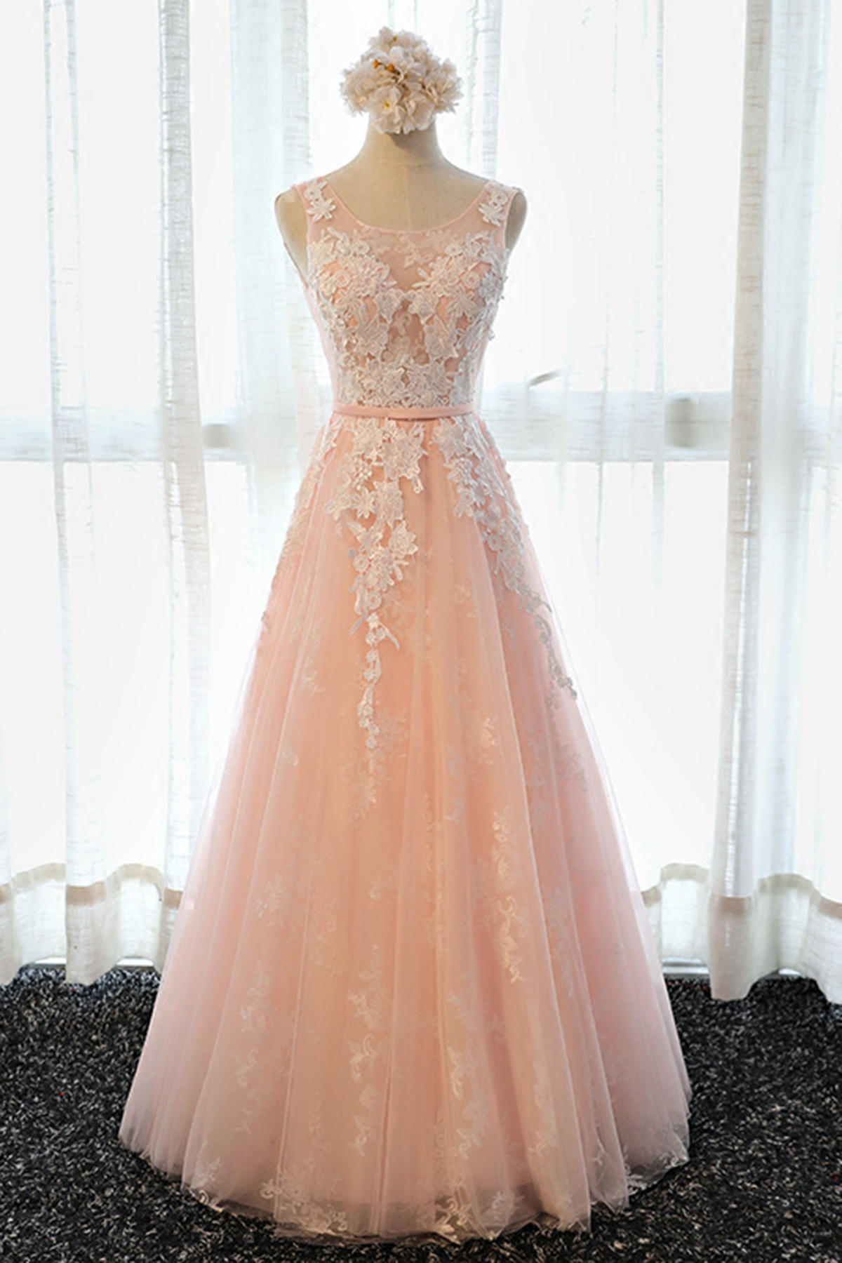 simple pink gown