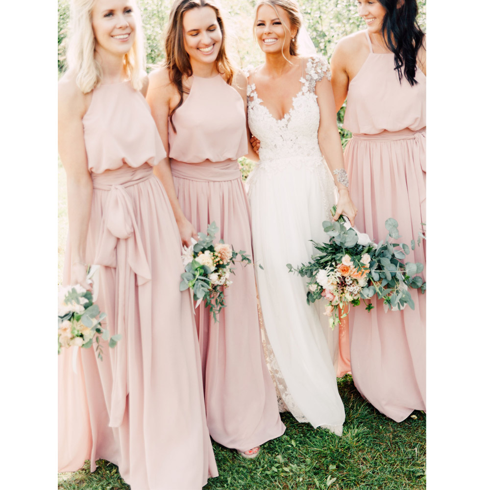 blush pink bridesmaid