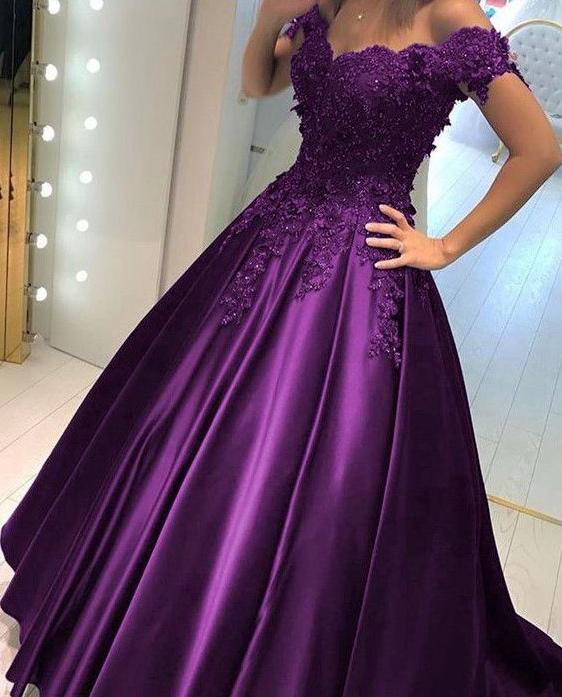 Long Purple Prom Dresses