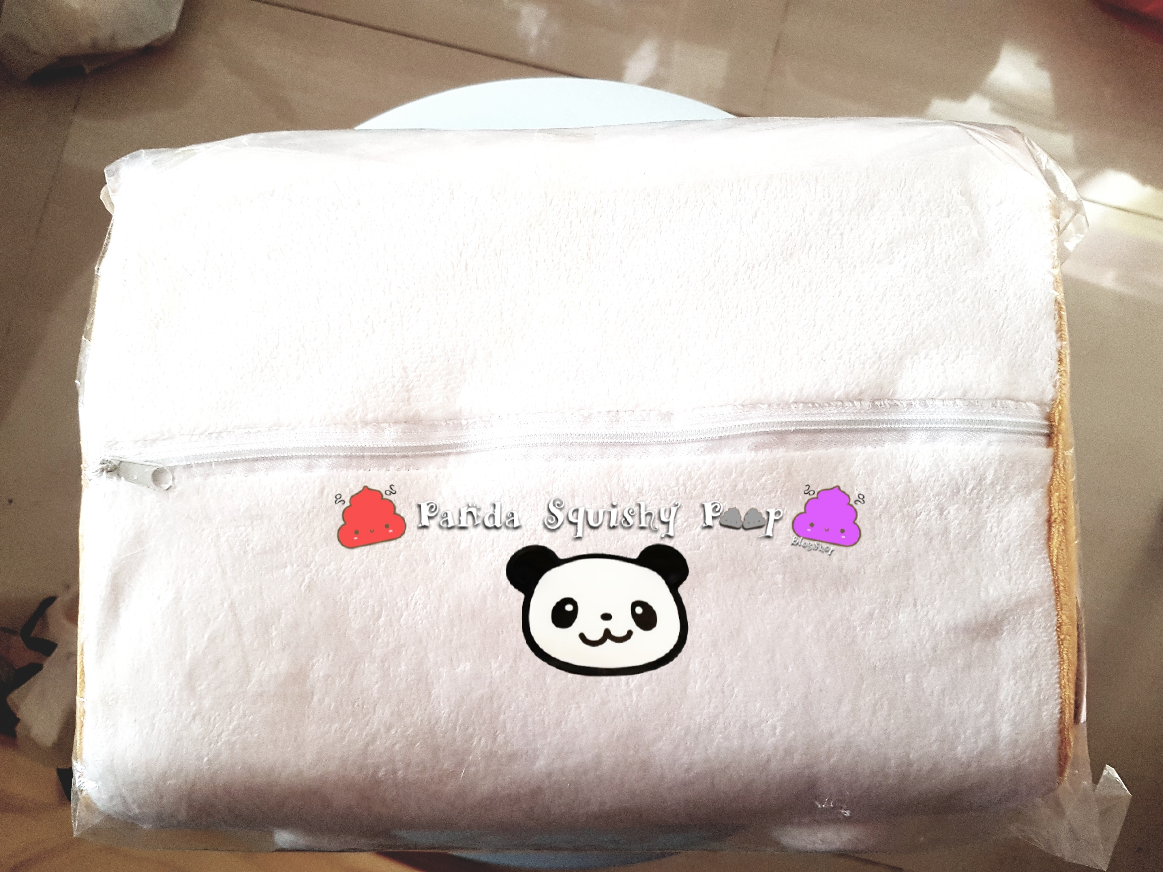 Panda Squishy Poop Hannari Tofu Mini Pillow With Zipper Online
