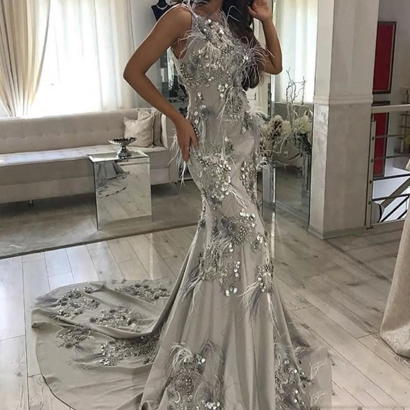 silver wedding dresses