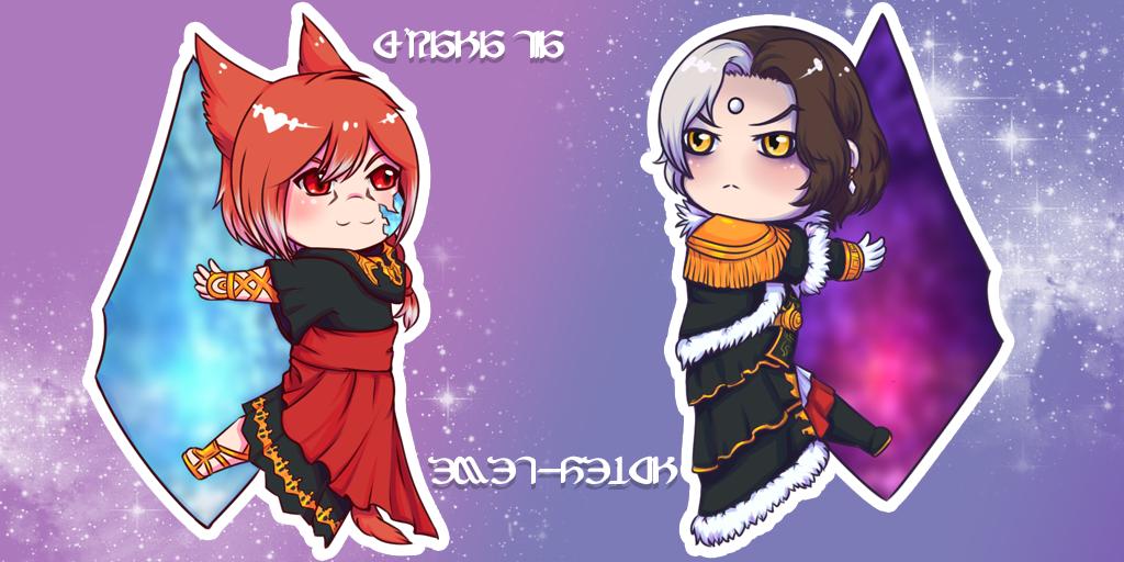 Final Fantasy XIV FF14 The Crystal Exarch Emet Selch Keychain Keyring Acrylic N
