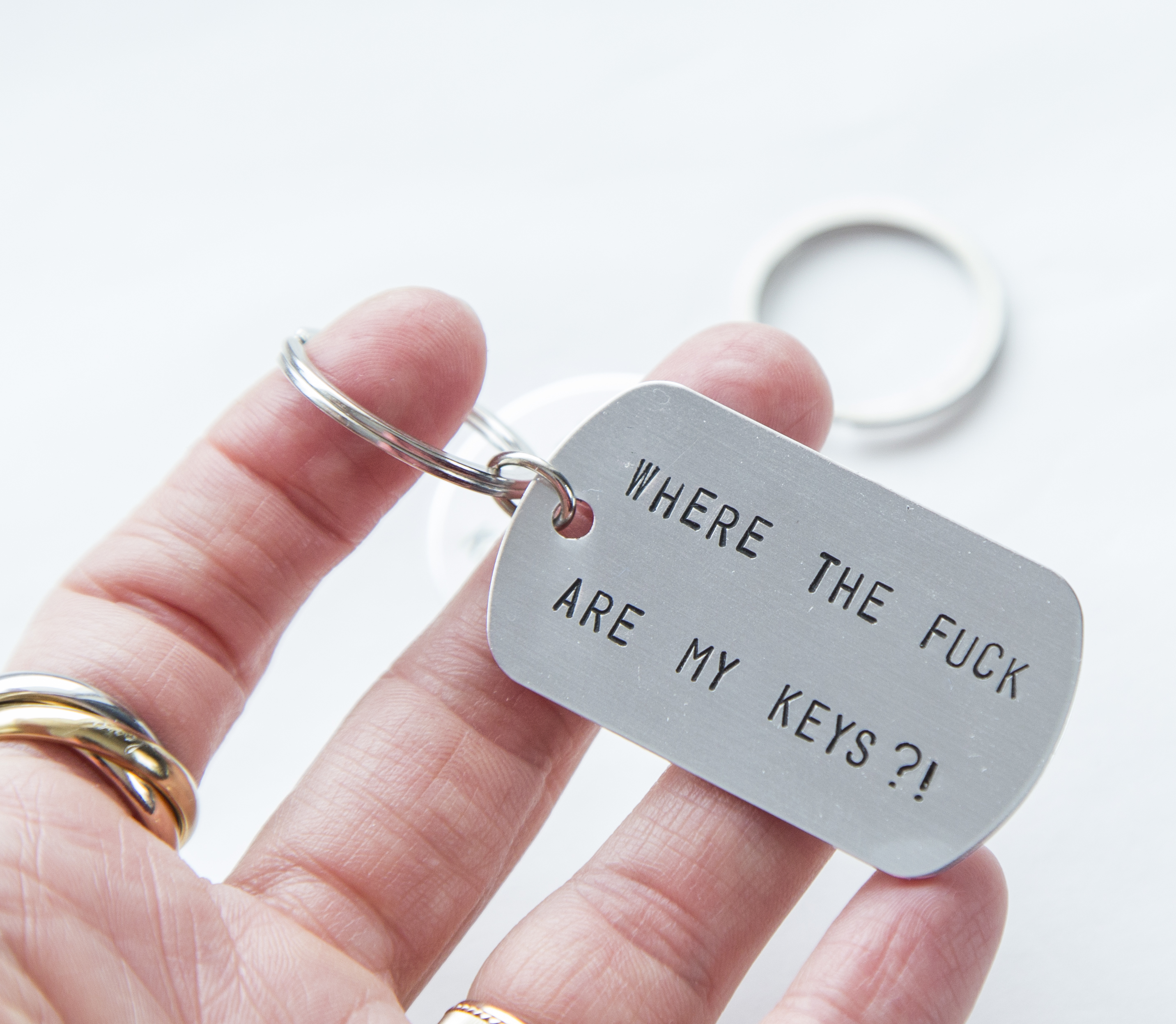 Where the F are my keys keyring, funny gift accessory, Valentine gift