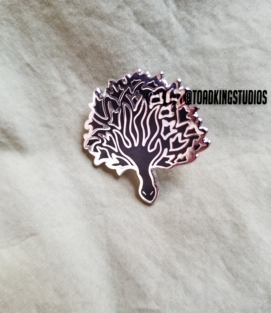 Serpent S Hand Logo Pin Black And Silver Metal Scp Foundation Sold By Toad King Studios On Storenvy