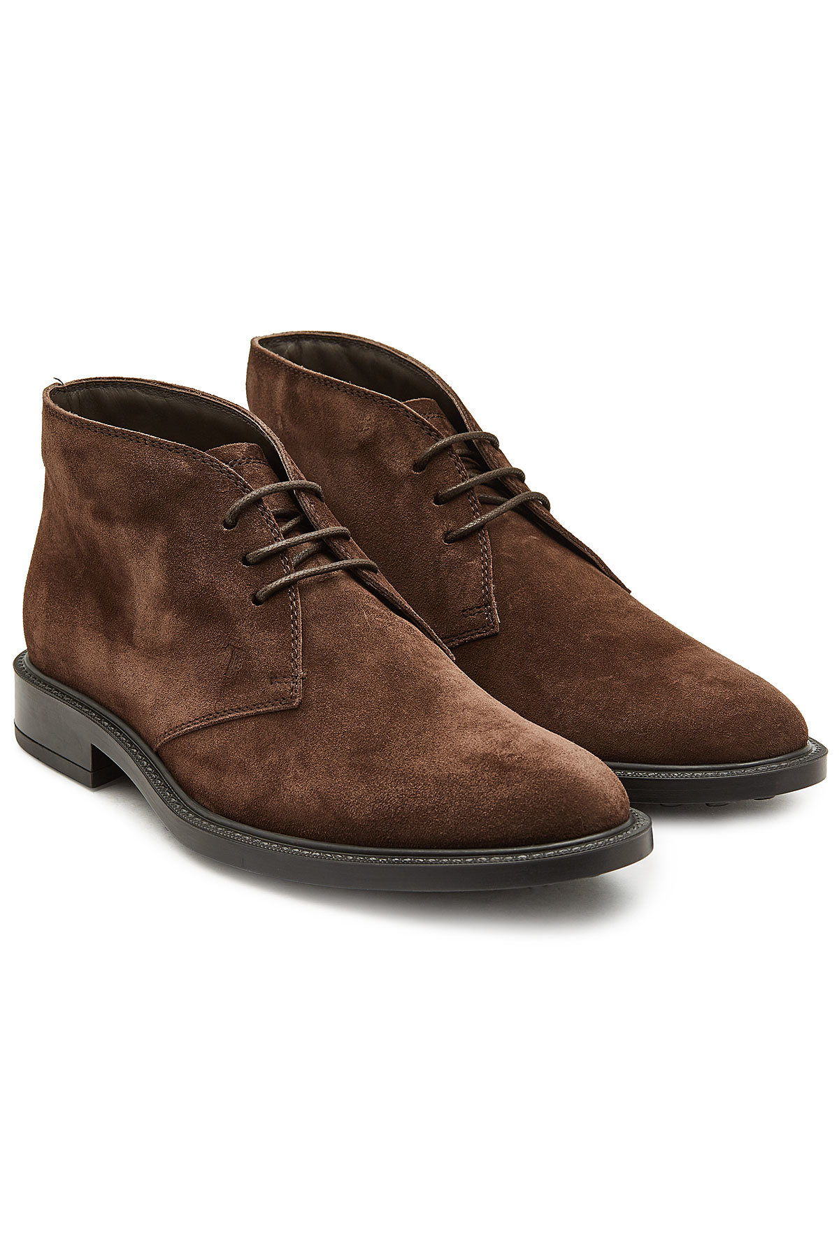 Suede Brown Chukka Genuine Leather High Ankle Lace Up