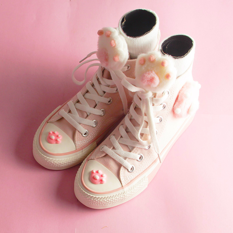 Fashion Cat Paw Canvas Shoes And Socks · pennycrafts · Online Store