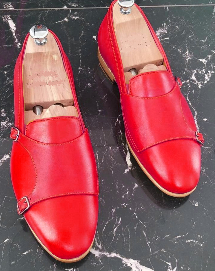 red mens formal shoes