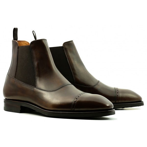 Men's Chelsea Leather Ankle Boots, Brown Boots on Storenvy
